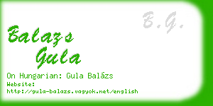 balazs gula business card
